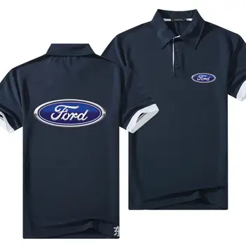 Vasaros Klasikiniai Polo Marškinėliai Ford Vyrų Medvilnės Kietas Trumpas Rankovės Marškinėliai, Kvėpuojantis Camisa Masculina Polo Hombre Golftennis