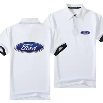 Vasaros Klasikiniai Polo Marškinėliai Ford Vyrų Medvilnės Kietas Trumpas Rankovės Marškinėliai, Kvėpuojantis Camisa Masculina Polo Hombre Golftennis