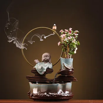 Zen Atgal Srauto Smilkalų Vandens Fontanai Dekoratyviniai Patalpų Keramikos Fontanas Pasisekė Feng Shui Namų Puošybai Kūrybos Darbalaukio Amatai