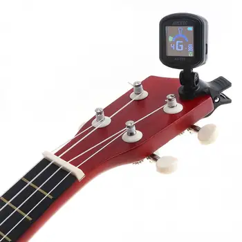 AROMA AT-105 Įkrovimo Nešiojamų Clip-on Guitar Tuner Didelio Ryškumo Spalvų Ekrano Gitara / Bass / Ukulėle / Smuikas
