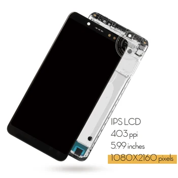 Originalus LCD Xiaomi Redmi 5 Pastaba Pro Prime Ekranas Jutiklinis Ekranas skaitmeninis keitiklis + Rėmas Xiaomi Redmi 5 Pastaba LCD Snapdragon 625