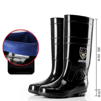 Rudens-Žiemos Vyrų lietaus batai Kamufliažas lietaus batus neslidžiais nusidėvėjimui atsparaus rūgščių ir šarmų darbo draudimo šilto vandens batai 39-44