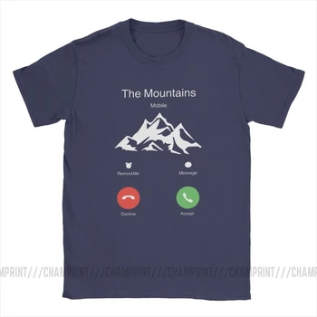 Kalnai Yra Pašaukimas Marškinėliai Vyrams Medvilnės Derlius T-Shirt Ramiojo Vandenyno Šiaurės Vakarų Pėsčiųjų Lauko Likti Laisvėje Tee Rūbų, Grafinis