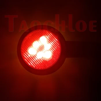 2vnt Sunkvežimio Priekaba Traktoriaus Stovėjimo vietą Žibintai Raudona Gintaro spalvos LED Šoniniai Gabaritiniai Žibintai 12V 24V Sunkvežimių Van Uodega Patvirtinimo Lempos