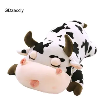 Aukštos Kokybės Karvės pliušinis žaislas Įdaryti guli Karvės Galvijai Plushie Lėlės Mielas Karvių Metų Mokykloje Miegojo pagalvę Vaikams Gimtadienio Dovana