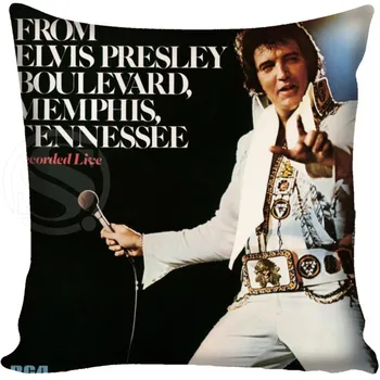 Custom Pagalvės užvalkalą Elvis Presley Aikštėje Užvalkalai užtrauktukas 35x35cm 40x40cm 45x45cm 60x60cm dviejų pusių Pasirinktinis vaizdo
