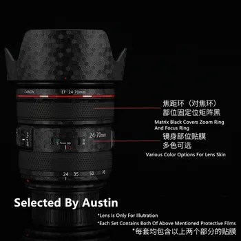 Objektyvo Odos Lipdukas Lipdukas Wrap Kino Canon EF 24-70 f4 Anti-scratch Raštas Padengti Atveju