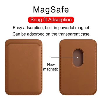 Originalus Prabangus Galinį Dangtelį iPhone 12 Pro Max mini Magsafe Adsorbcija ant iPhone 12 Pro Magnetinių Kortelių Laikiklis Telefono dėklas