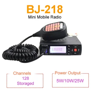 Baojie BJ-218 Mini Mobilusis Radijas, Automobilių Radijo FM siųstuvas-imtuvas 25W VHF UHF BJ218 Vericle Automobilių Kumpis Radijo Dual Band Walkie Talkie