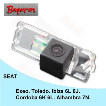 Už Seat Cordoba 6K 6L Alhambra Ibiza 6L 6J Exeo Toledo Automobilio Galinio vaizdo Kamera HD CCD Naktinio Matymo Atsarginės Grįžtamieji Parkavimo Kamera