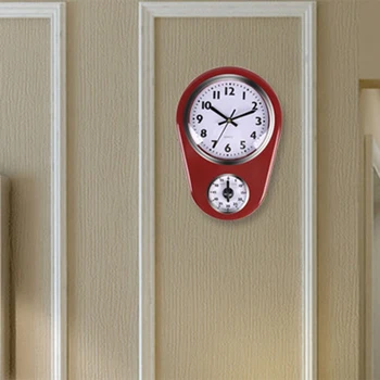 Mados Namų Retro Vintage Senas Stilingas 8.5 Colių Virtuvės Laiko Sieninis Laikrodis su 60 Minučių Laikmatis, Lengva Skaityti