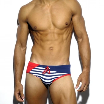 2020 Karinio Jūrų Laivyno Juostelės Spausdinti Maudymosi Kostiumėlį Vyrų Kvėpuojantis Plaukti Dėvėti Kelnės Varpos Vasaros Paplūdimio Hot Sexy Gay Plaukimo Maudymosi Kostiumėliai, Bikini Vyrams