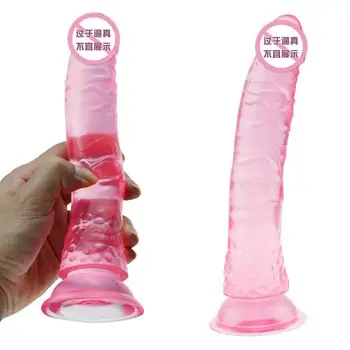Crystal modeliavimas dildo moterų netikras penis plaukų masturbacija sekso žaisliukai suaugusiems