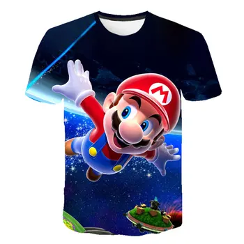 Vėliau Harajuku Klasikiniai žaidimai, Super Mario vaikų Berniukų ir mergaičių marškinėliai Super Smash Bros 3D t-shirt hip-hop marškinėlius streetwear
