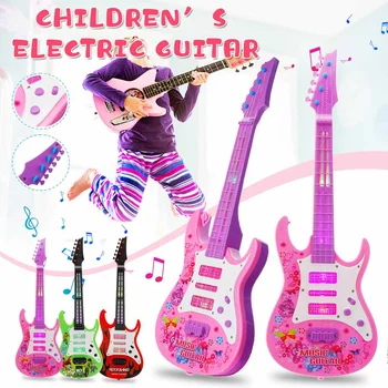 4 Stygos Muzikos Elektrine Gitara, Vaikai Muzikos Instrumentai Švietimo Žaislai Vaikams Juguetes, Kaip Naujųjų Metų Dovana
