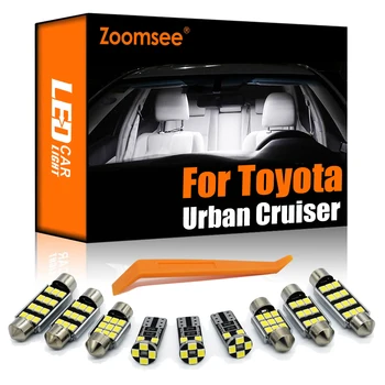 Zoomsee 8Pcs Interjero LED Toyota Urban Cruiser 2007 M. Iki 2016 m. Canbus Transporto priemonės Lemputė Indoor Dome Žemėlapio Skaitymas Kamieno Šviesos Auto Rinkinys