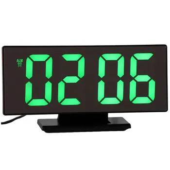 2020Digital Žadintuvas LED Veidrodis Elektroniniai Laikrodžiai Daugiafunkciniai Didelis LCD Ekranas Skaitmeninis Stalo Laikrodis su Kalendoriumi USB Kabelis