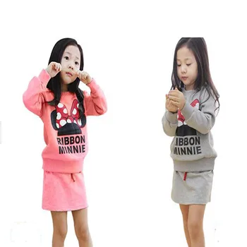 2018 m. mergytę drabužių rudens mergaičių drabužius lankas spausdinti nustatyti vaikų kostiumas didmeninės ir mažmeninės prekybos