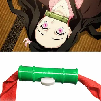 Japonų Anime Demon Slayer Kamado Nezuko Rekvizitai Cosplay Rankų Kimetsu nr. Yaiba Sandarinimo Bambuko Vamzdžių Burną Stick