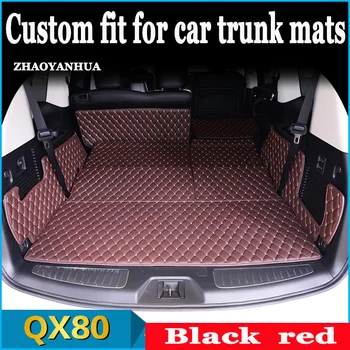 ZHAOYANHUA Pasirinktinis tilptų automobilio bagažo skyriaus kilimėliai Infiniti QX56 QX80 koja atveju visi oro automobilių stilius kilimėlių užsakymą puikus kilimas įdėklai