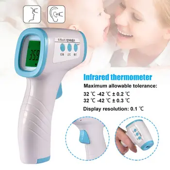 Kūdikių termometras Skaitmeninis Ne-Kontaktinis termometras infraraudonųjų spindulių Kaktos Kūno Kūdikiams, Vaikams, Suaugusiems, lipdukai vartotojo vadovas NAUJAS