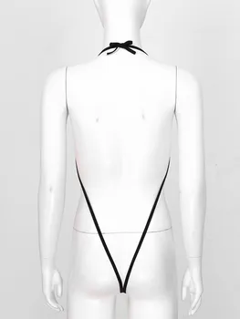 Moterų apatinis Trikotažas Teddies Catsuit Nėriniai-up Micro Bikini Bodysuit vientisas porno kraujavimas iš Femme Egzotinių apatinis trikotažas maudymosi kostiumėlį Sleepwear