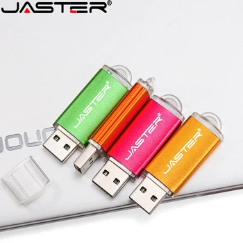 JASTER nešiojamų naujas USB 2.0 viena-galvą pasukt OTG flash drive Smartfon/tabletė/PC 4GB 8GB 16GB 32GB 64GB 128GB pen ratai