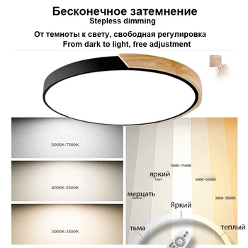 Šiuolaikinių LED Lubų Šviesos Ultra Plonas Medinių Lubų Lempa Kambarį Apšvietimas, Virtuvė, Koridorius, Balkonas Lemputė su Nuotolinio Valdymo