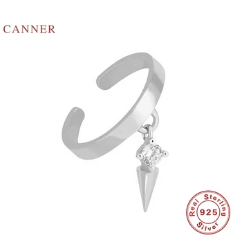CANNER 1 Vnt Paprastas Mini Diamond Kniedės Auskarai Moterims Nekilnojamojo 925 Sterlingas Sidabro Įrašą Auskarai Fine Jewelry Pendientes