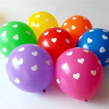 2017 m. Naujos candy spalvos širdies balionai 30/50 /100vnt 12inch 2.8 g spausdinti latekso ballon vestuvių laimingas Brithadys apdailos žaislai