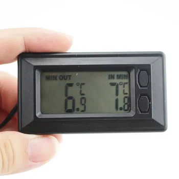 Mini Skaitmeninis Elektroninis Temperatūros Indikatorius Metrų Patalpų, Lauko Termometras LCD Ekranas, Automatinis Automobilių išmetamų Šiltnamio efektą sukeliančių Office Home