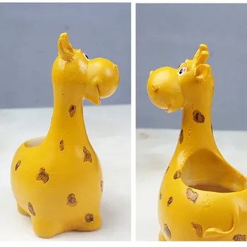 Mielas Animacinių Filmų Gyvūnų Žirafa Hippo Dervos Gėlių Puodą Sodas Kūrybinės Pratybos Vazoninių Mažas Vazonas Sode Decroation