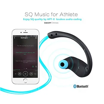 Dacom Sportininkas Ausies Kabliuko Sporto Bluetooth 4.1 ausinės Sweatproof Mini Belaidė Hifi Bass Ausinės Su Mikrofonu
