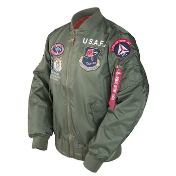 2020aw derliaus USAFA vyrų plonas drabužių prekių ženklų, karinių oro pajėgų vienos top gun armijos USN MA1 USMC bombonešis flihgt piloto striukė ma1