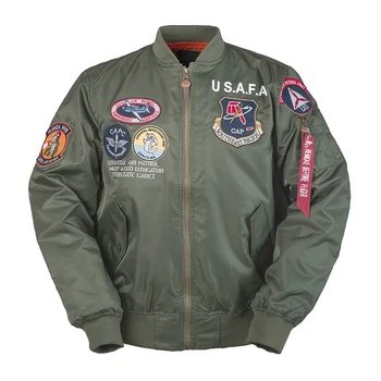 2020aw derliaus USAFA vyrų plonas drabužių prekių ženklų, karinių oro pajėgų vienos top gun armijos USN MA1 USMC bombonešis flihgt piloto striukė ma1