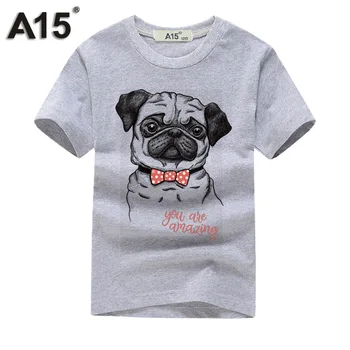 A15 Berniukų T Marškinėliai Vaikams trumpomis Rankovėmis Vasarą 2018 Atsitiktinis 3D T-shirt Gražus Spausdinimo Didelis Mergaičių Marškinėliai Su Šuns Dydis 8 10 12 14 Metų