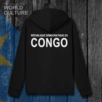 Kongo DR COD KDR DROC Kongo demokratinė respublika-Kinsha Kongo mens fleeces hoodies žiemos cardigan megztiniai vyrams švarkai ir paltai užtrauktukas tracksuit