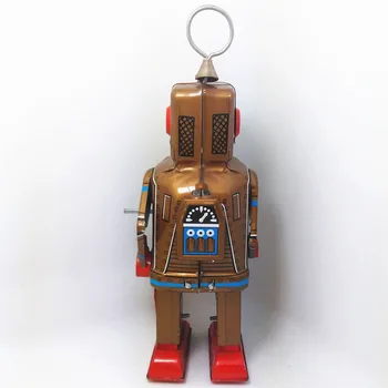 Antikos Stiliaus Alavo žaislai, Robotai, vėjo iki žaislai vaikams, namų dekoro metalo amatų MS206 geltonas robotas