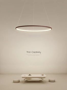 Modernus minimalistinis Led šviestuvo restoranas lempos Šiaurės dizaineris viena galva apvali balta / juoda / ruda kambarį šviestuvai