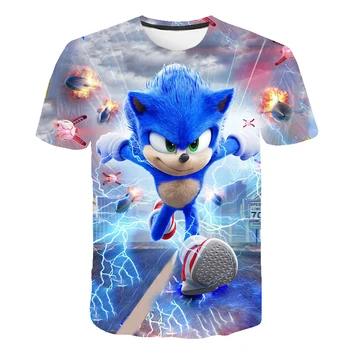 Sonic the Hedgehog t-shirt Ir Paplūdimio Šortai Kūdikių Berniukų Drabužiai Vaikams Kelnės Vaikams, Drabužiai, Sonic marškinėliai Mergina Viršūnes Tee Mergaitės