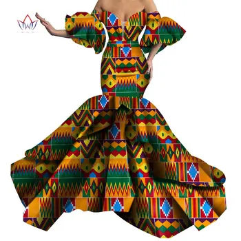Atsargų Dydis Žema Kaina Afrikos Vestuvių Suknelės Moterims Afrikos Drabužius Stebėjimo Šalis Suknelė WY5613
