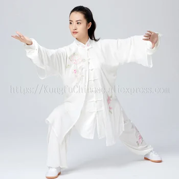 Kinų Tai či, drabužių kungfu vienodas taiji drabužius trijų dalių kostiumą skara mezgimas moterims, vyrams, vaikams, mergaitė, berniukas vaikams