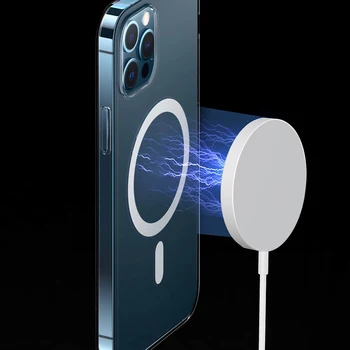 15W Magnetinio Belaidis Kroviklis Mobiliojo Telefono Dangtelį iPhone 12 12Pro 12 ProMax 12mini Greito Įkrovimo Samsung 