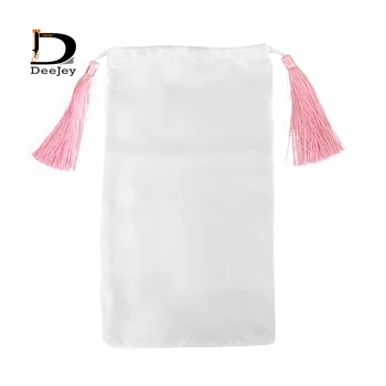 Stock tuščią 18x30cm satino, šilko pakavimo krepšys virgin plaukai priauginimui plaukų pluoštas dovana balta juoda rožinė spalva parinktis