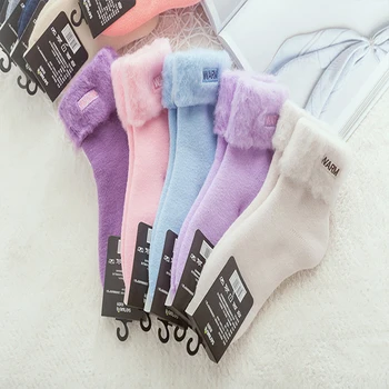 Moterų kojinės žiemai naujas šepečiu sutirštės plius aksomo ŠILTAS grindis kojinės išlaikyti šiltas mėnesių karščiavimas kojinės slidinėjimo kojinės mielas kojinės