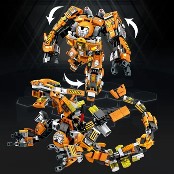 507pcs Deformuojamieji Šarvai mecha Plieno Robotas Blokai Mech Marsas, Karo Dragon Klasikinis Vaikų Kūrybinės Žaislai, Dovanos berniukams
