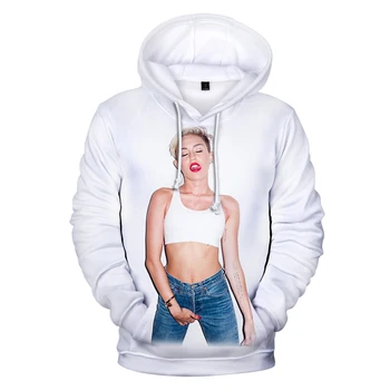 2020 Miley Cyrus Hoodie 3D Moterų Palaidinukė ilgomis Rankovėmis Vyrų Hoodie Harajuku Streetwear Madinga Stiliaus Drabužius, Plius Dydis