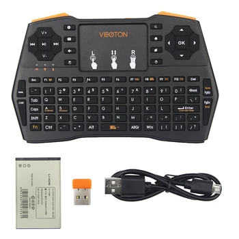 Rusų ispanų anglų Klaviatūra, 2.4 G Bevielis Nuotolinio Valdymo Combo Mini Keyboard Mini PC 