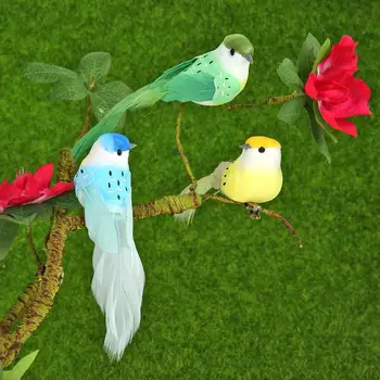 12pcs Mielas Spalvingų Plunksnų Paukštis Dirbtinai Švelnus Putų Paukščių Kalėdų Eglutės Puošmena, Imituojant Gėlės ir Vestuvės E5M1
