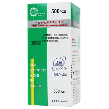 500pcs/box 3 dėžutes huanqiu sterilūs akupunktūros adatos, vienkartiniai grožio adatų masažas 0.16/0.18/0.22/0.25/0.3/0.35 mm
